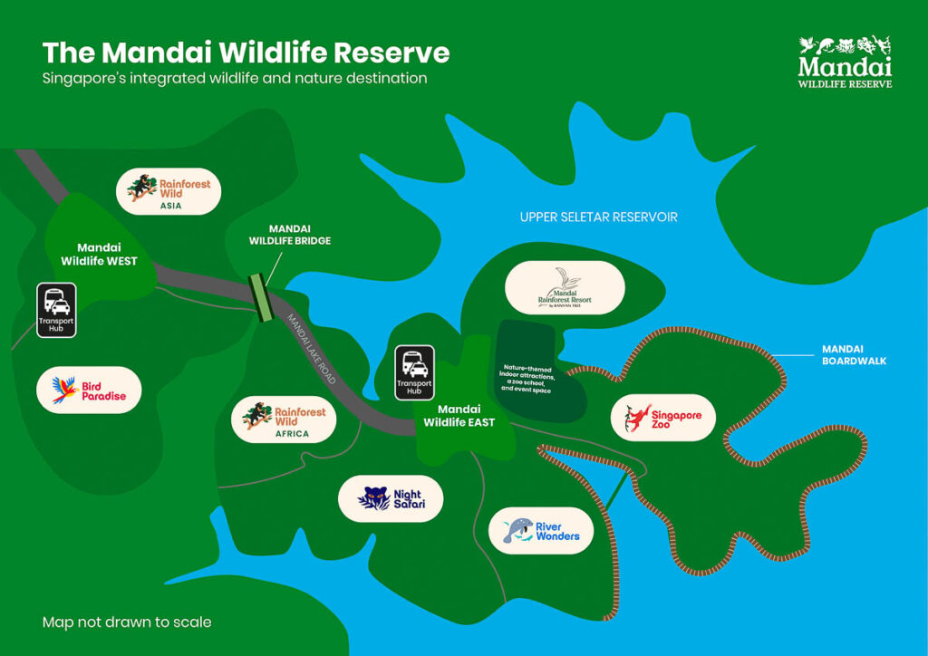 Map of Mandai Boardwalk - New Things to Do in Singapore Feb 2025