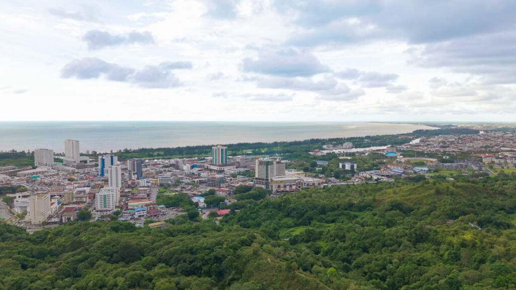 Miri city bird's eye view - Sarawak guide