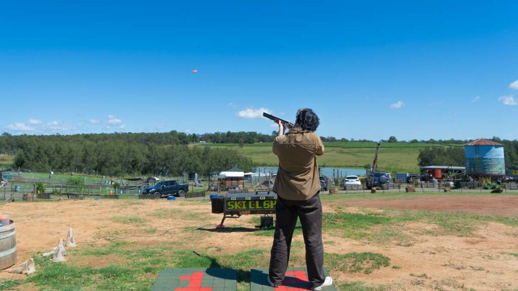 Boy doing laser clay shooting - Hunter Valley Adventure Centre - things to do in New South Wales