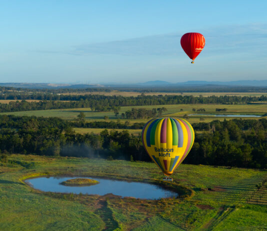 Hot air balloon hunter valley itinerary