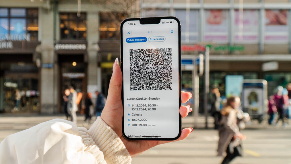 Zürich Card on phone - How to get Around Zurich
