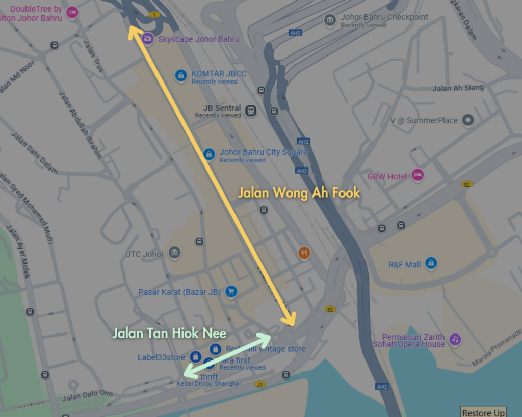 Infographic Map - Getting around JB