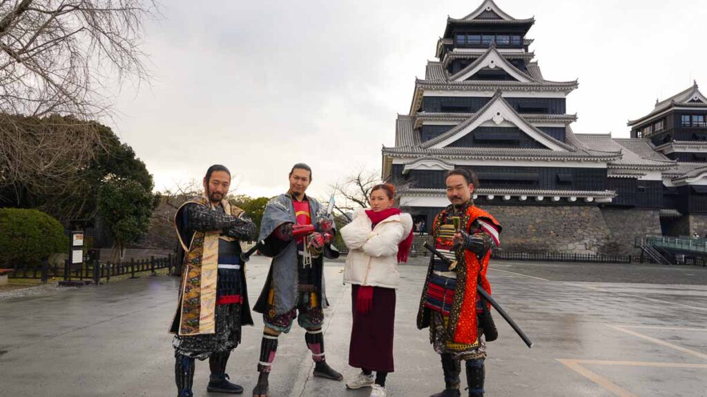 Samurais at Kumamto Castle - Kyushu Itinerary