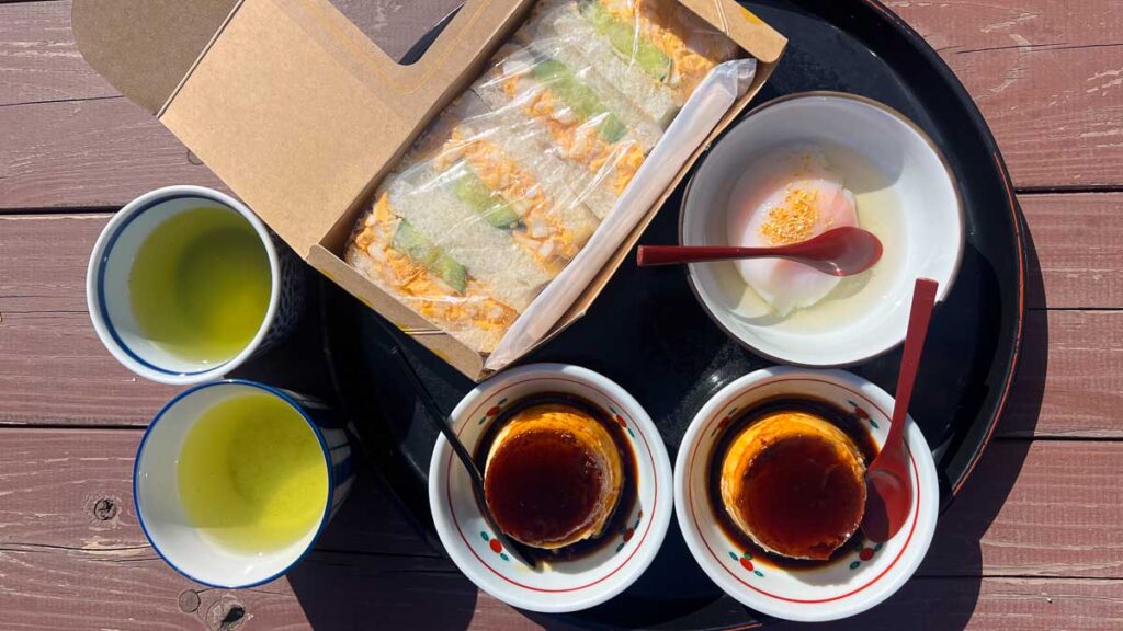 Snacks at Okamotoya - Kyushu Itinerary