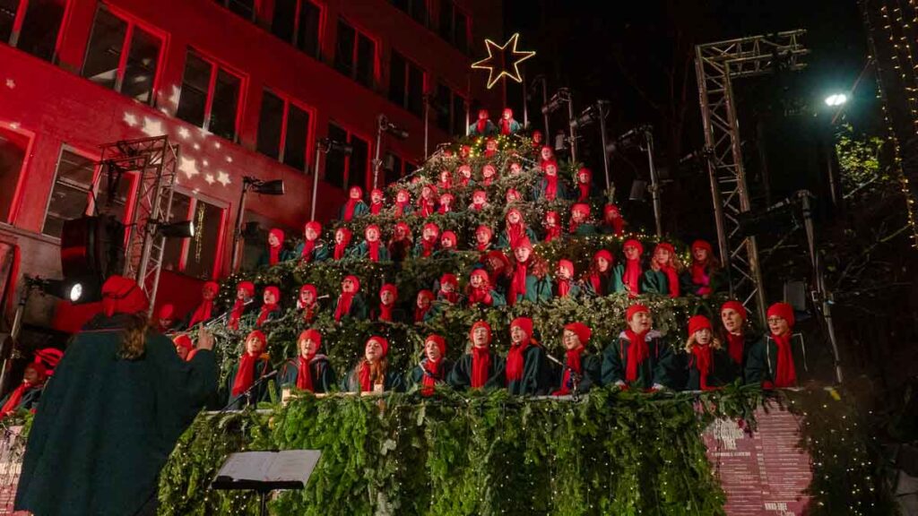 Singing Christmas Tree Christmas Market in Zurich - Things to do at night in Zurich