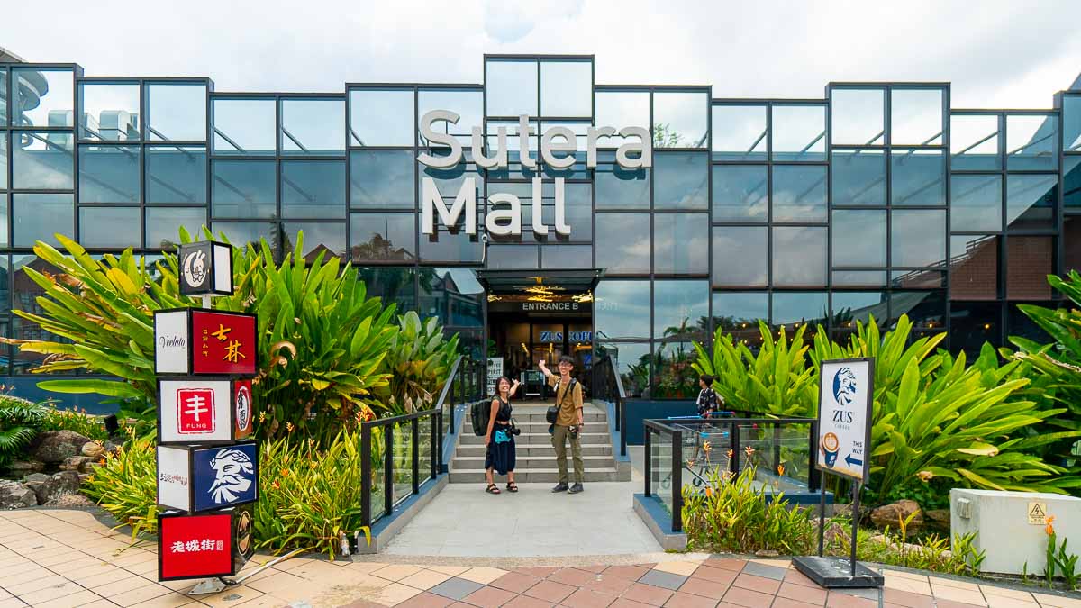 Tracey and Jensen in front of Sutera Mall - Things to do in Sutera Mall JB