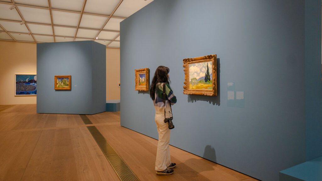 Girl looking at Van Gogh paintings in the Kunsthaus - Zurich things to do