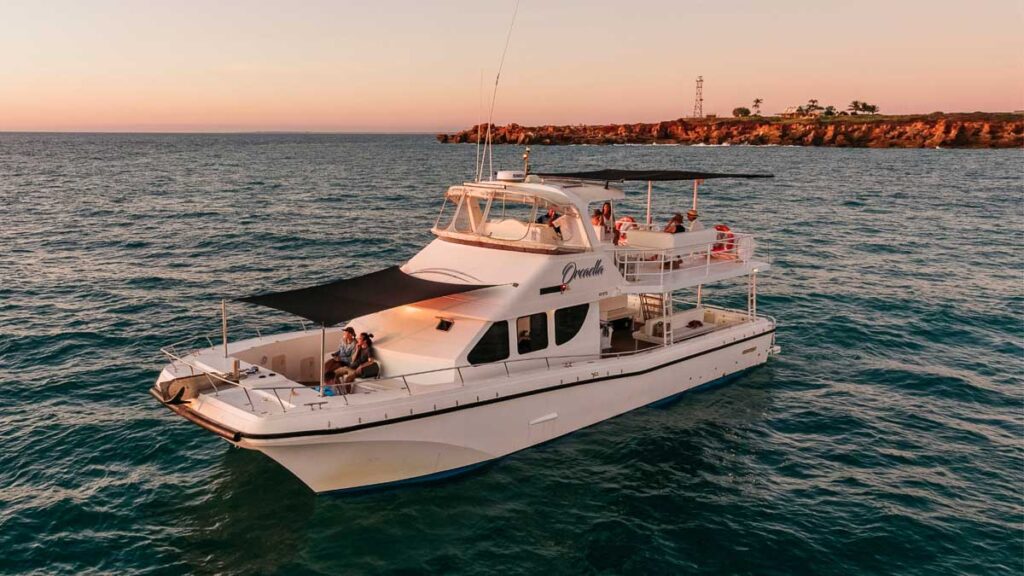 sunset view with cruise
