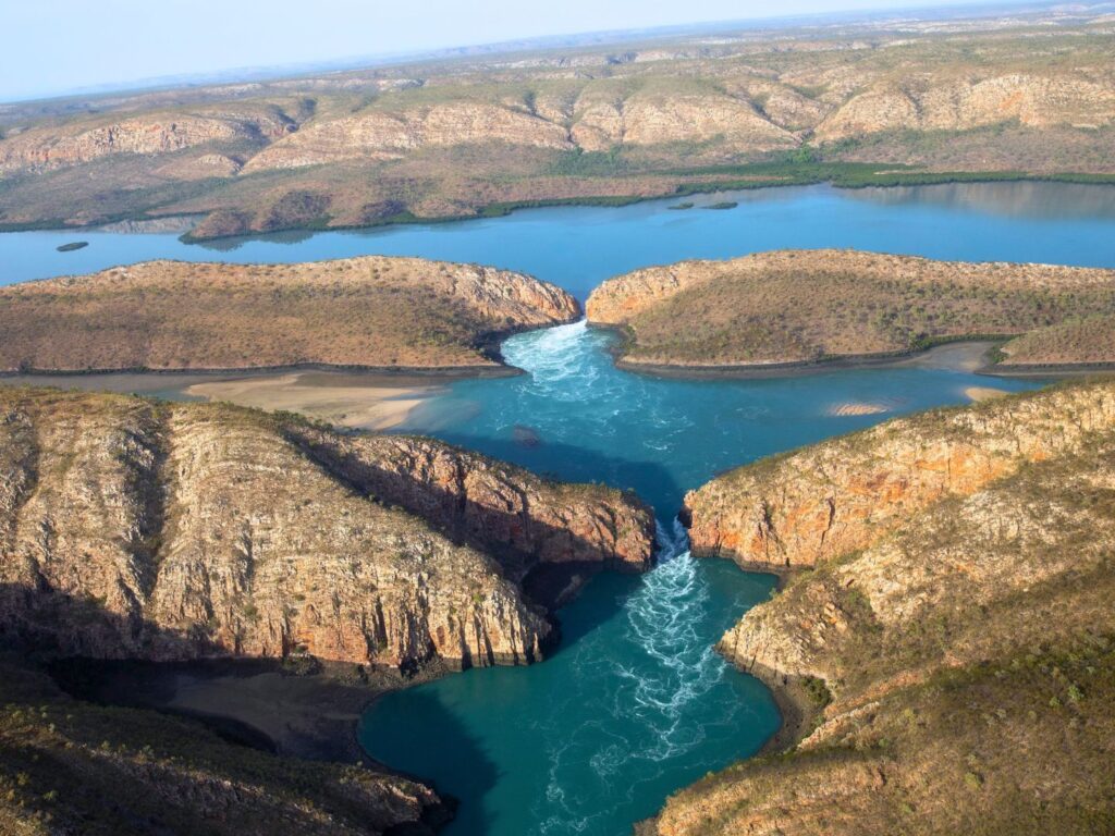 Aerial view of Horizontal Falls - Things to do in Broome