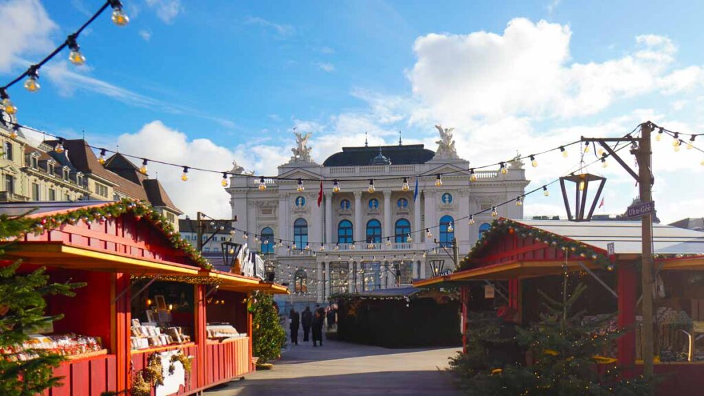 Christmas Market in Front Of The Opera House - Christmas Markets in Zurich