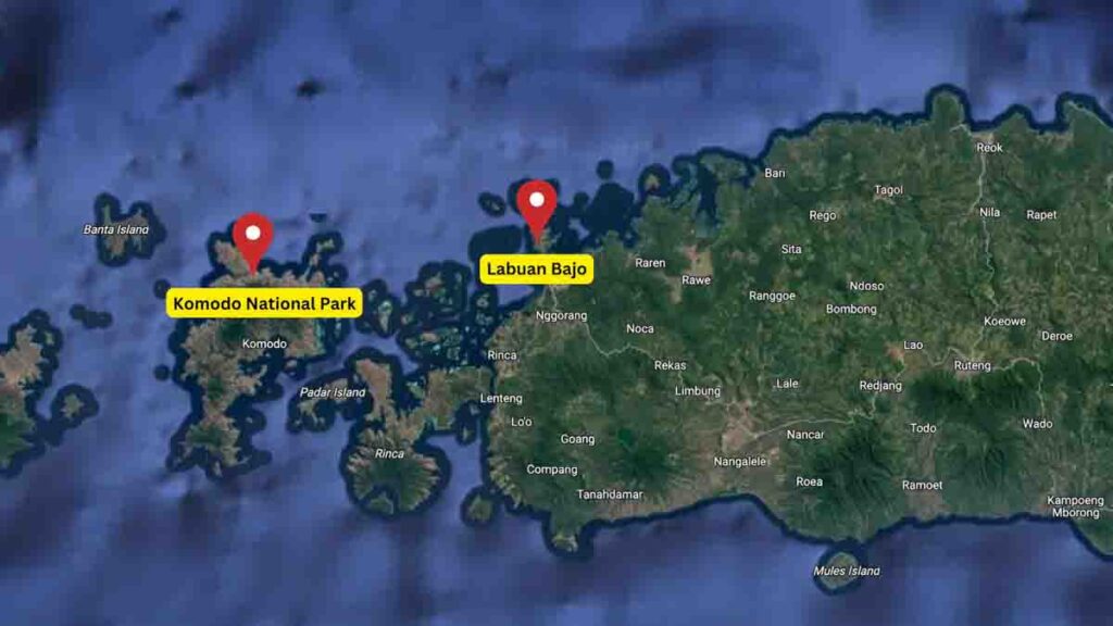 Map of Labuan Bajo - Labuan Bajo Itinerary