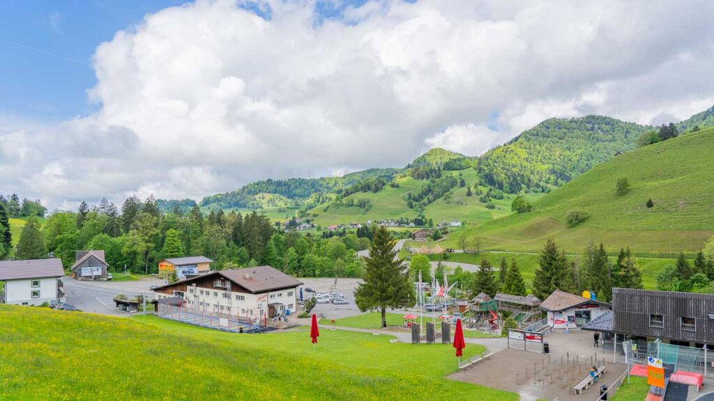 View of Atzmannig from the chairlift - Switzerland Guide
