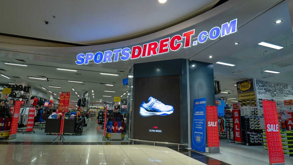 Sports direct storefront in KSL City Mall