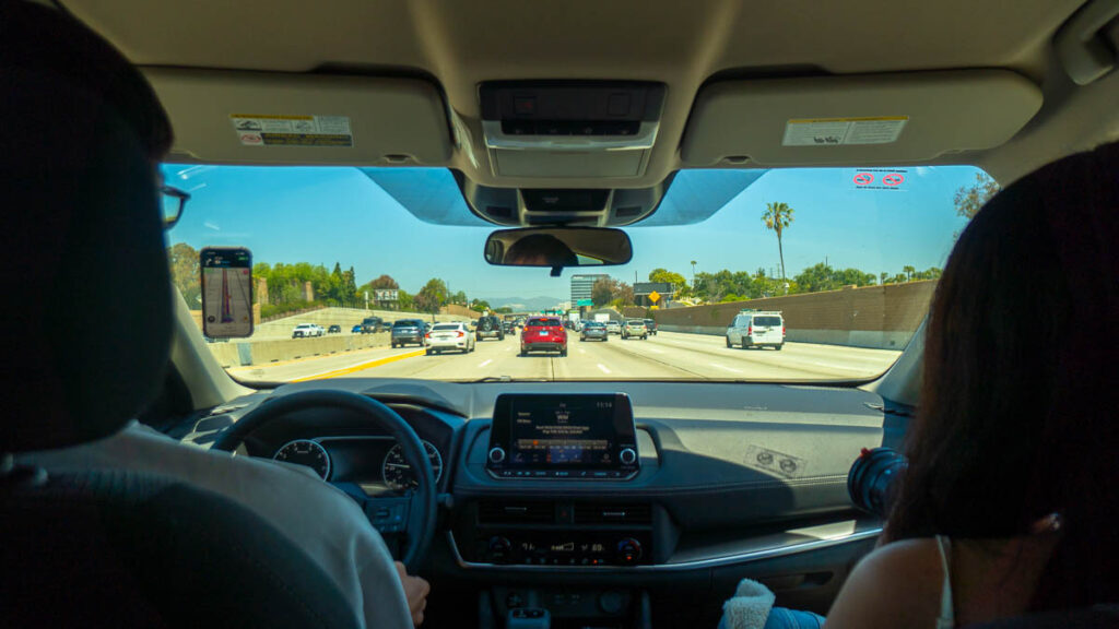 Car on the road trip tips - Los Angeles road trip