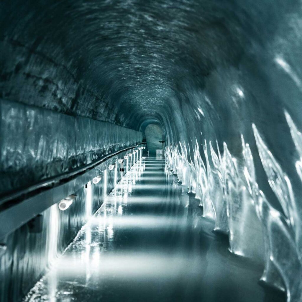 Ice Palace hallway in Jungfraujoch - Things to do in Switzerland