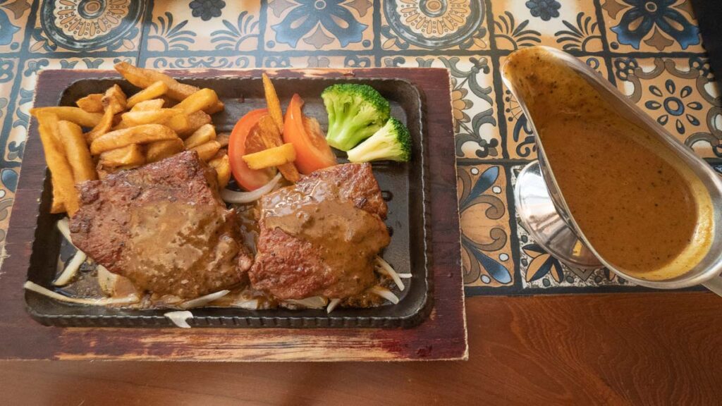 Steak at Lucky Dragon Portuguese Steak Cafe - Macao Solo Itinerary