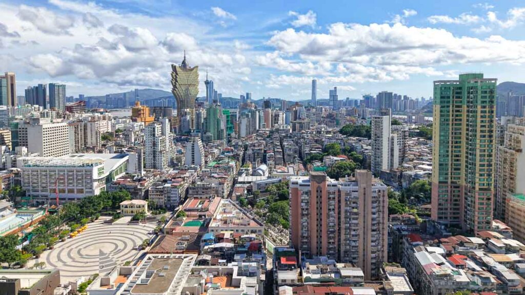 Aerial View of Macao City - Macao Solo Itinerary