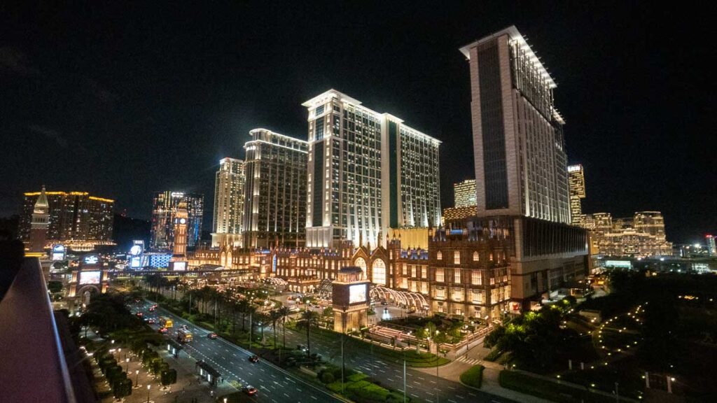 View of Cotai Strip - Macao Solo Itinerary