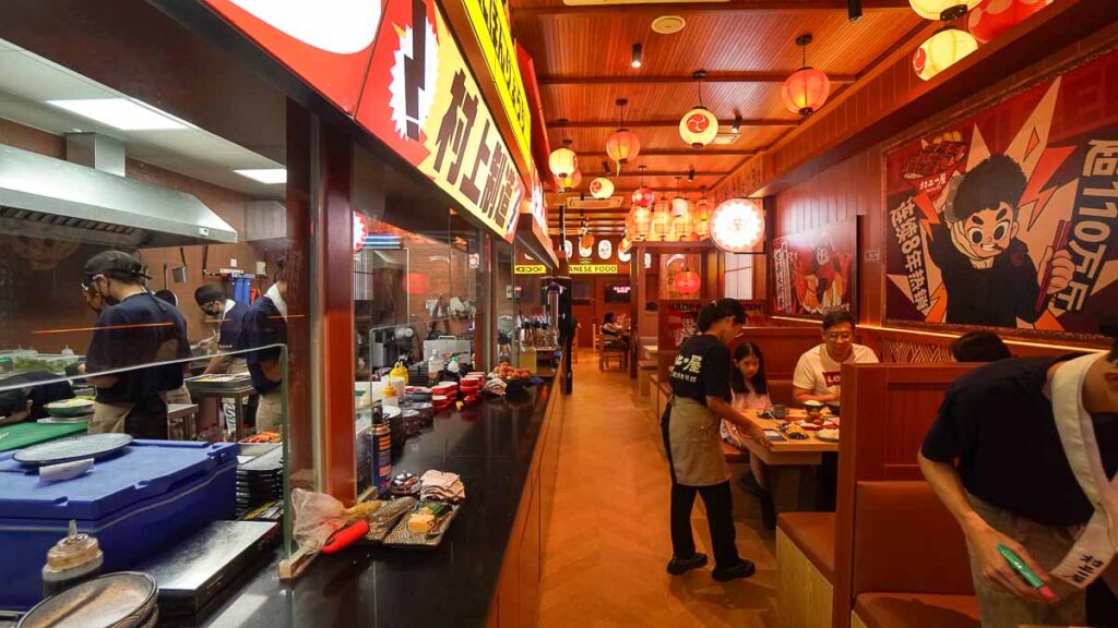 interior of a Japanese restaurant 