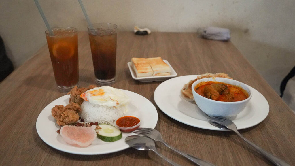 local Malaysian breakfast food on a table