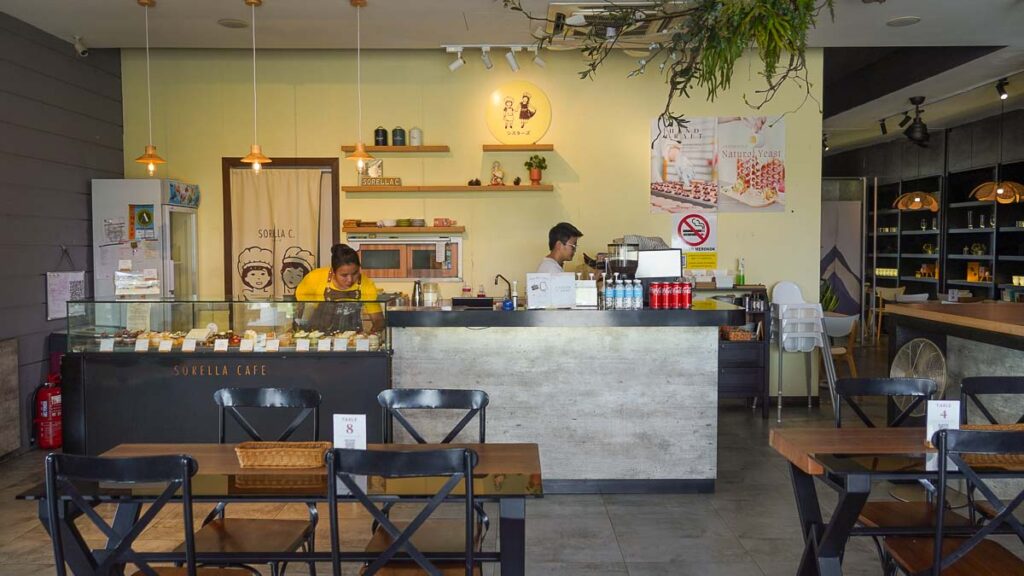 interior of a cafe