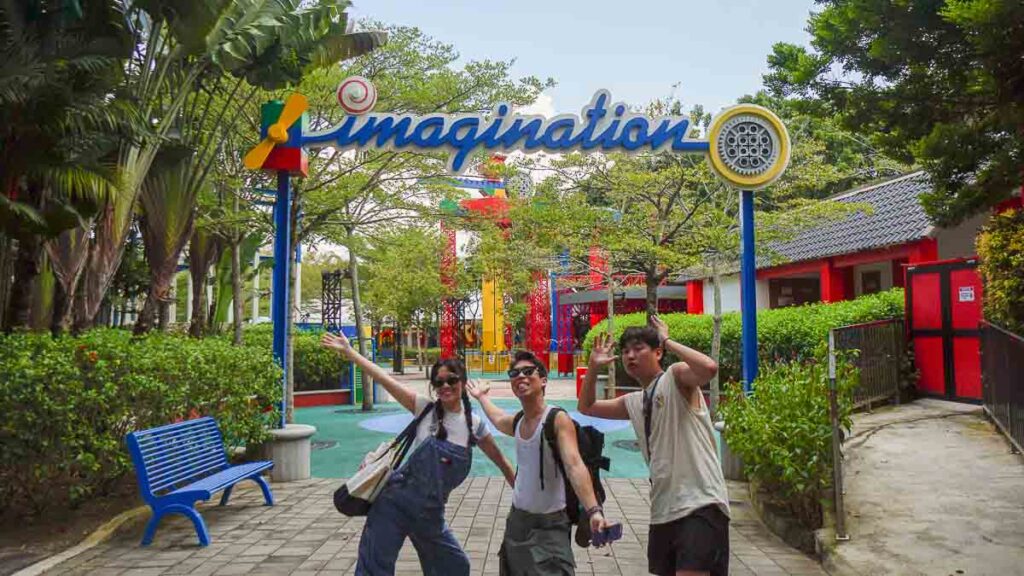 3 people posing in Legoland - Things to do in Legoland Malaysia