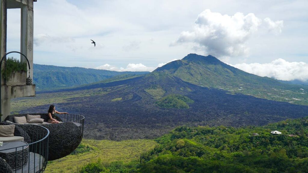 Girl Taking Pic of Mount Batur - 3d2n Bali Itinerary