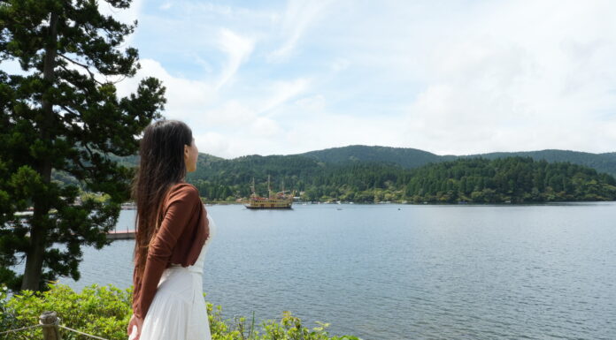 2D1N Hakone Itinerary — Exploring the Charming Getaway Just 1.5hrs from Tokyo (with the Hakone Freepass) Girl looking at Ashi Lake – Hakone Itinerary