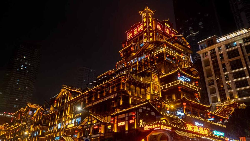 Hongyadong Night Lights - Chongqing Itinerary
