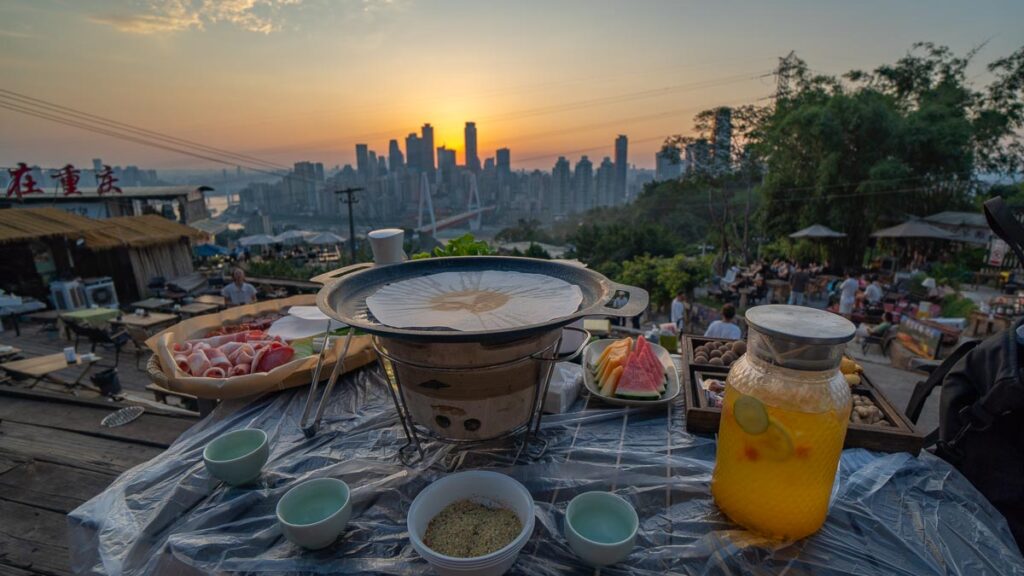 Huangye Teahouse Food - Chongqing Itinerary