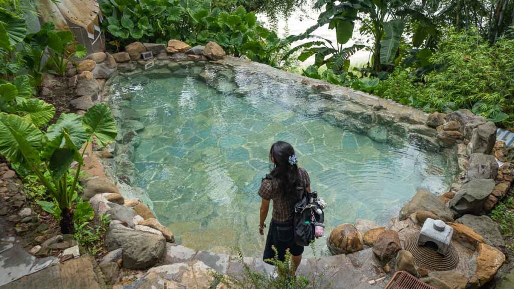 Girl at Jingangbei Hot Spring - Chongqing Itinerary