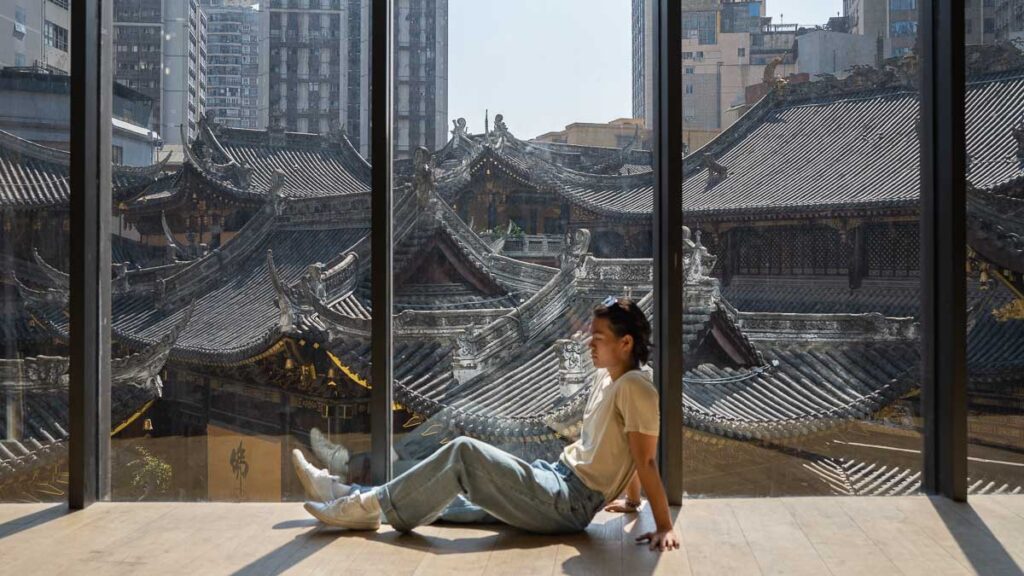 Man at Luohan Temple - Chongqing Itinerary