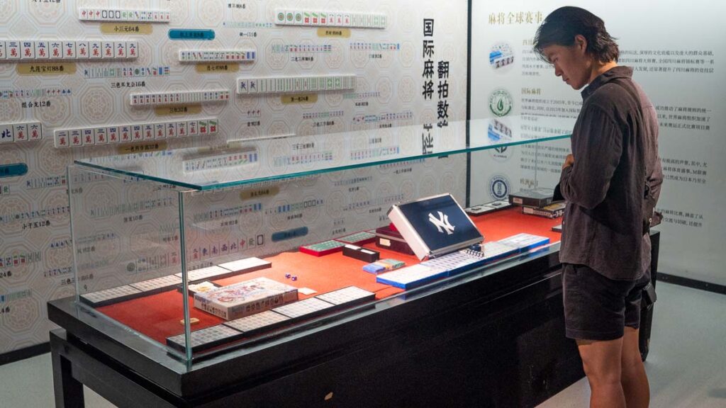 Man at Mahjong Museum - Chongqing Itinerary