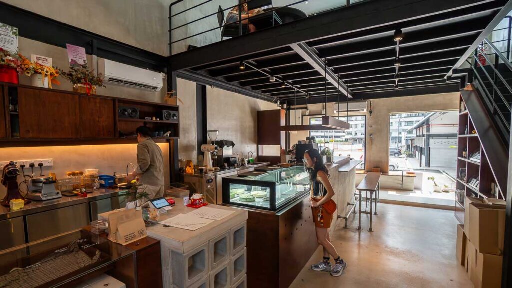 First floor of Podd Cafe Mount Austin featuring a modern-industrial look