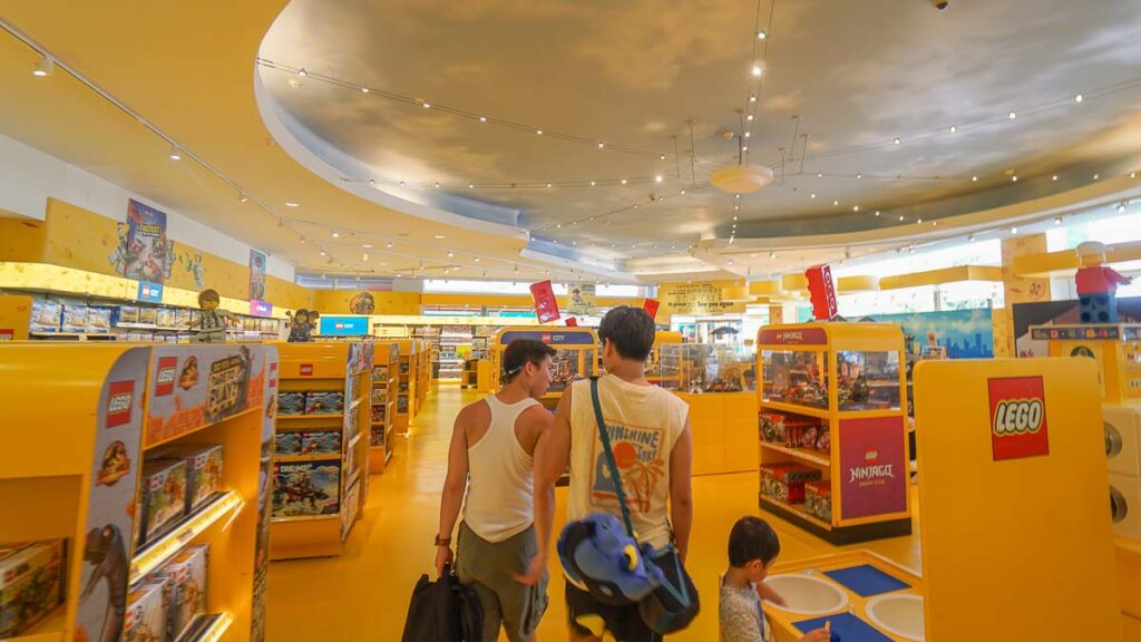 interior of LEGO store - Things to do in Legoland Malaysia
