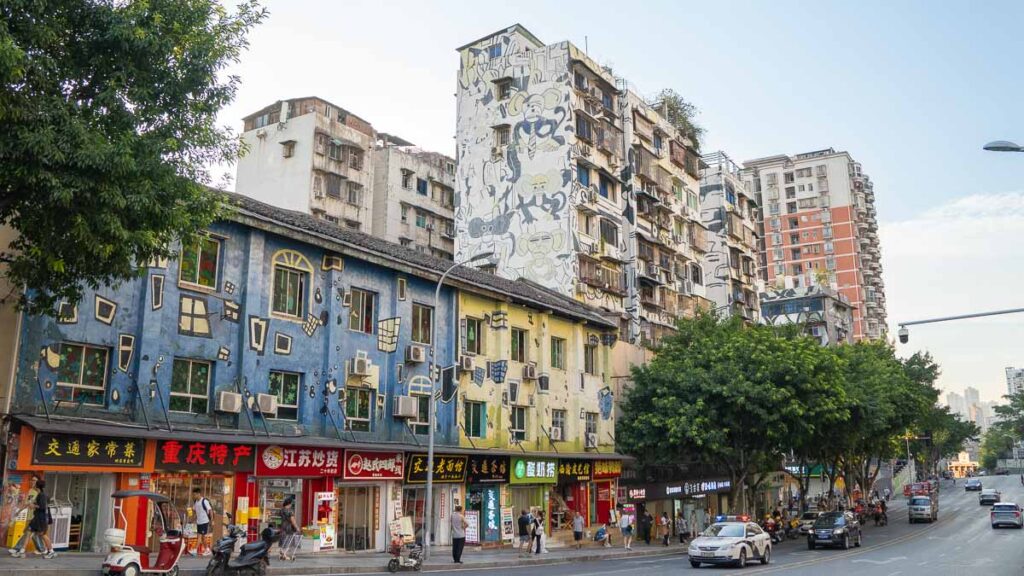Tuya Graffiti Street Buildings - Chongqing Itinerary