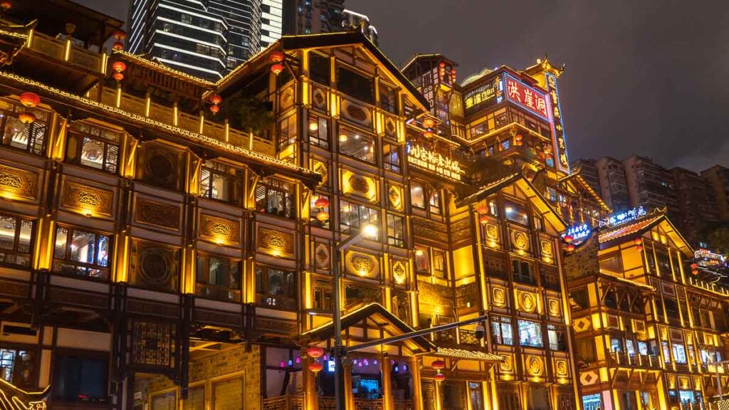 Hongyadong Night Lights - Chongqing Itinerary