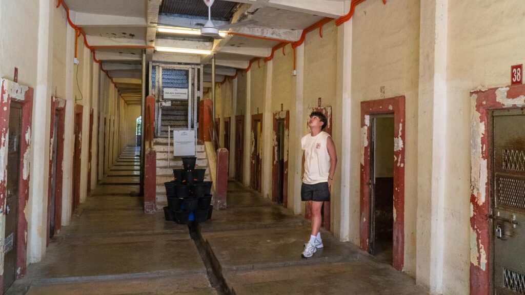 Man at Kota Jail Cells - What to do in JB Sentral