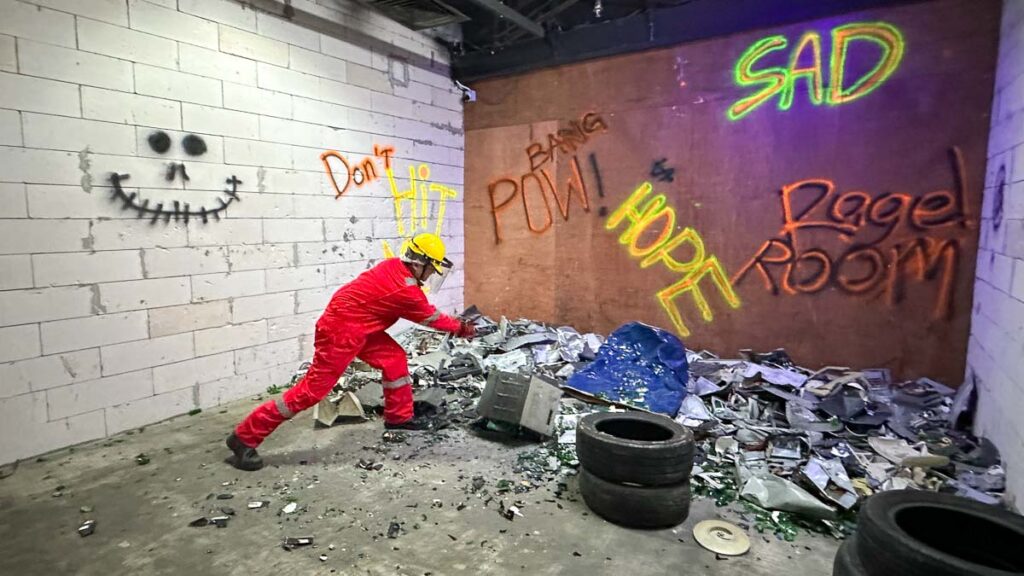 Man in Rage Room - SG Weekend Getaway
