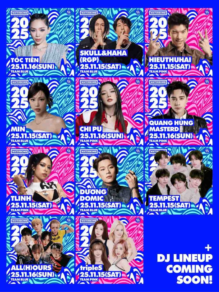 Waterbomb Line Up Day 2 - Waterbomb Ho Chi Minh City 2025