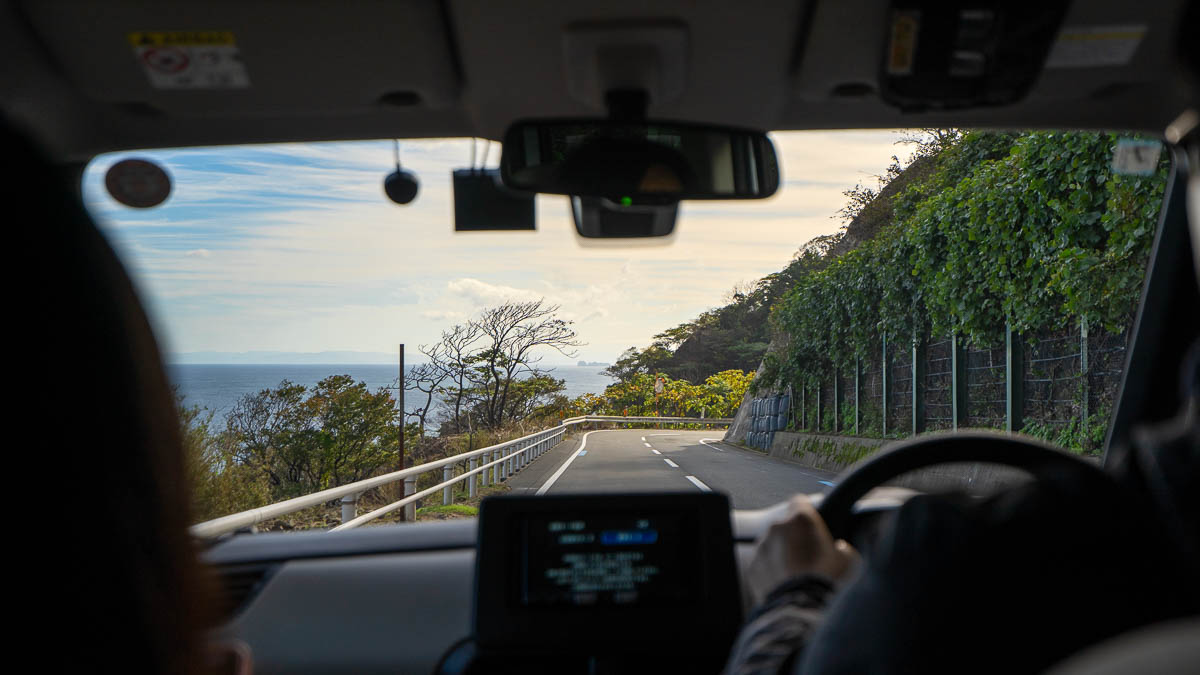 Driving through Kyotango with a coastal view - Getting around Kyotango