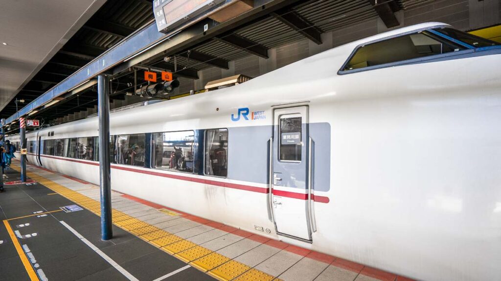 JR train at Kyoto station - Getting to Kyoto by the Sea