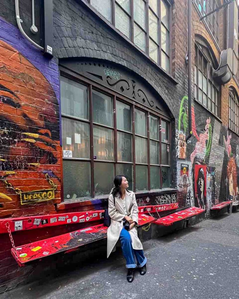 Girl at Melbourne Lane Alley - AC Hotel Melbourne Southbank Review