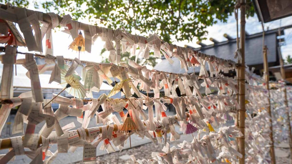 Omikuji Fortune Slips at Motoise Kono Shrine in Miyazu - Kyoto by the Sea activities