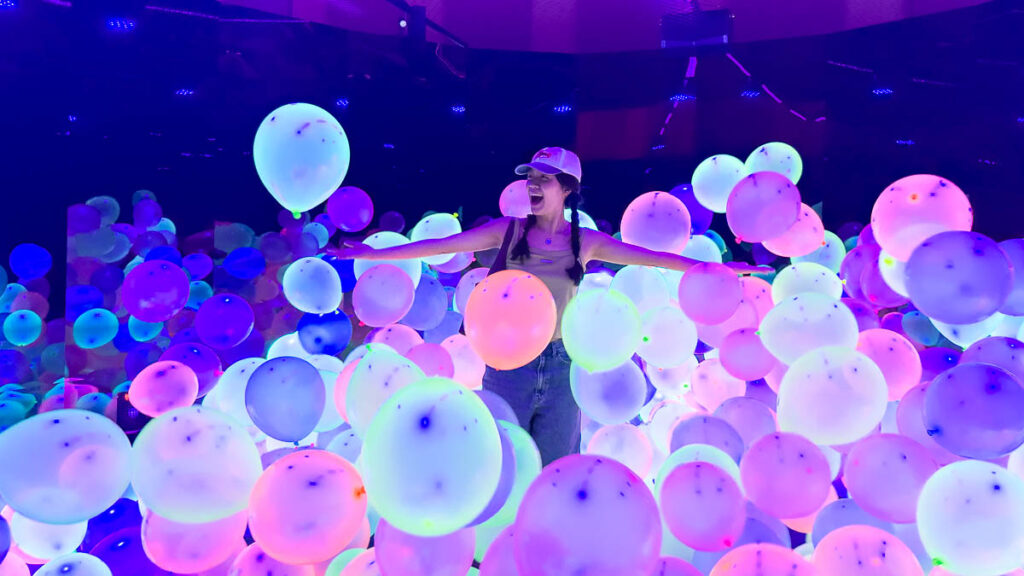 Cece in Dopamine Land Neon Nebula at WEAVE Resorts World Sentosa - Things to Do in Singapore December 2025 January 2026