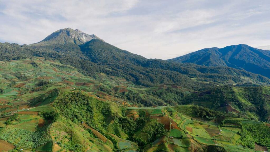 Drone shot of Mount Apo in Davao - Things to do in Davao