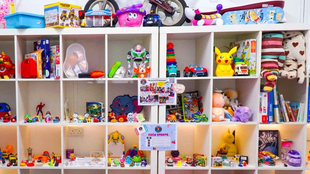 Shelves of toys - Pearl's Hill Terrace Singapore