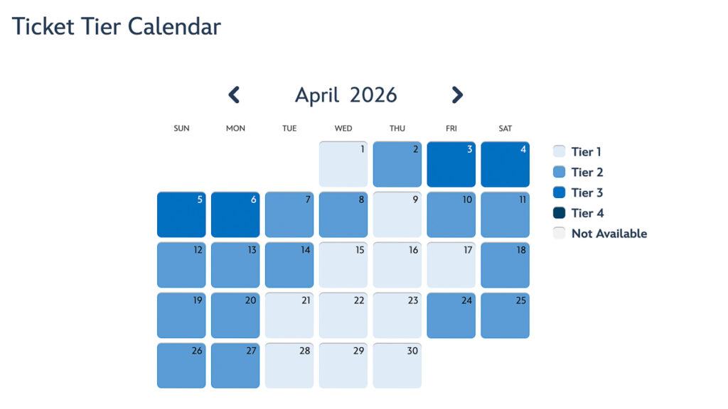 Hong Kong Disneyland Tier Calendar 2026 - Hong Kong Disneyland Guide (2026)