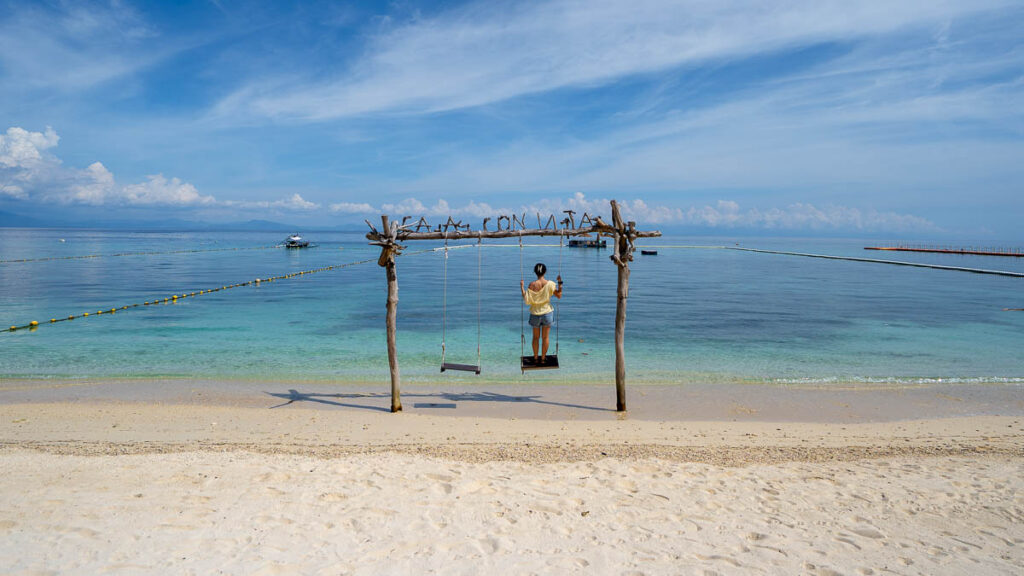 Private beach at Casas con Vostras on Samal Island - Samal Island Guide