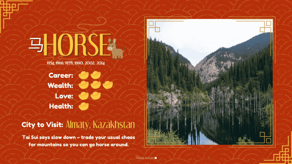 year of the horse - CNY zodiac sign destination for 2026